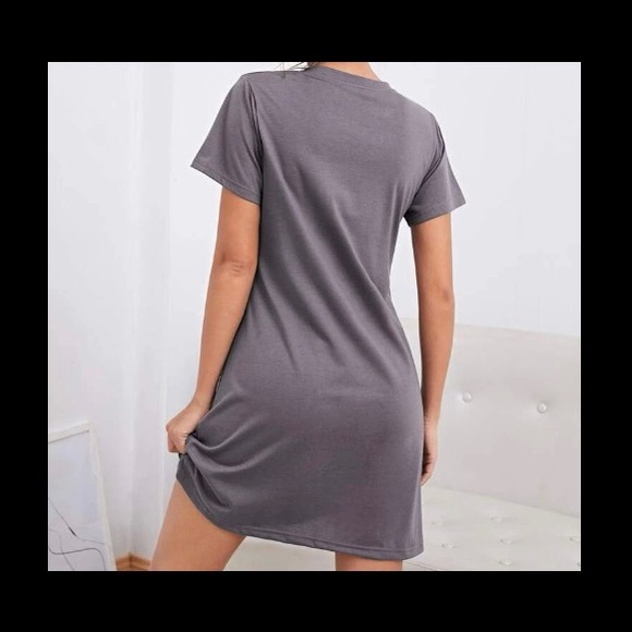 ❣️SOLD❣️NWT If You Love Me Let Me Sleep - Sleep Shirt - Lilac Gray - Picture 6 of 8